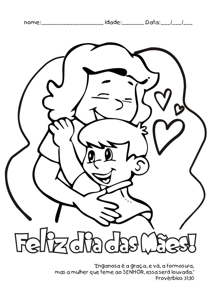 desenhos dia das mães educação infantil