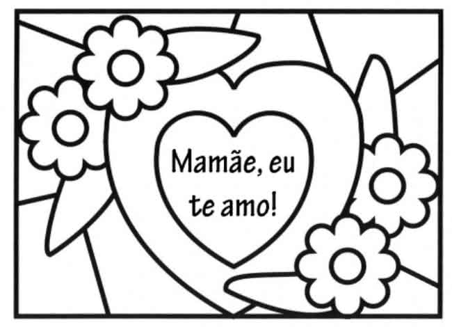 lembrancinha dia das mães educação infantil para colorir