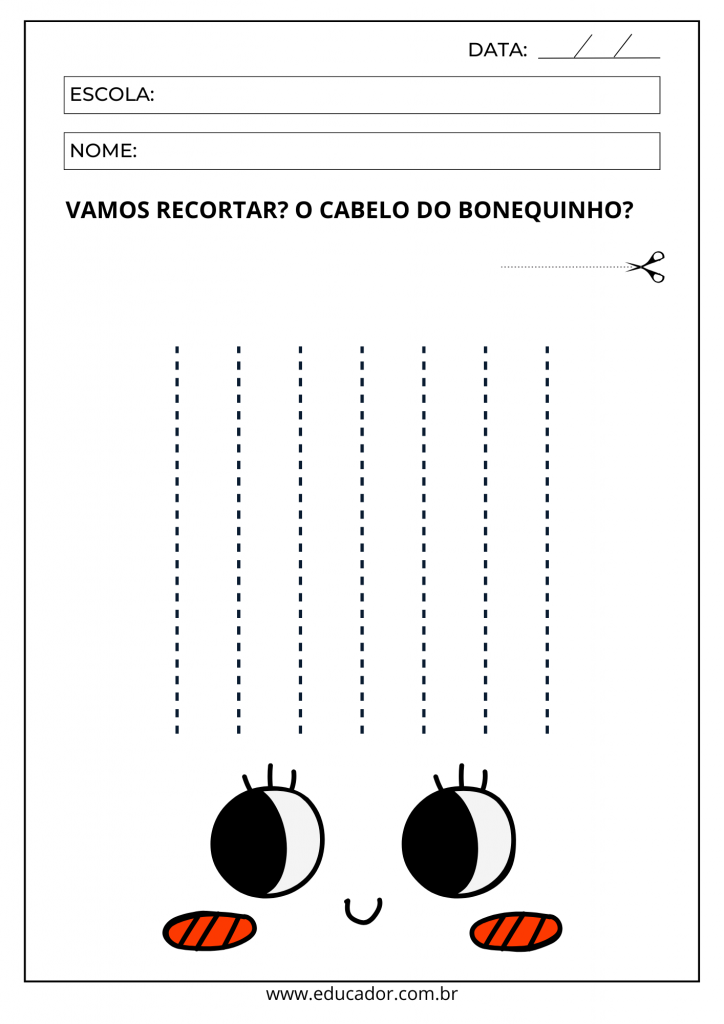 folhas de atividades 3 anos para download