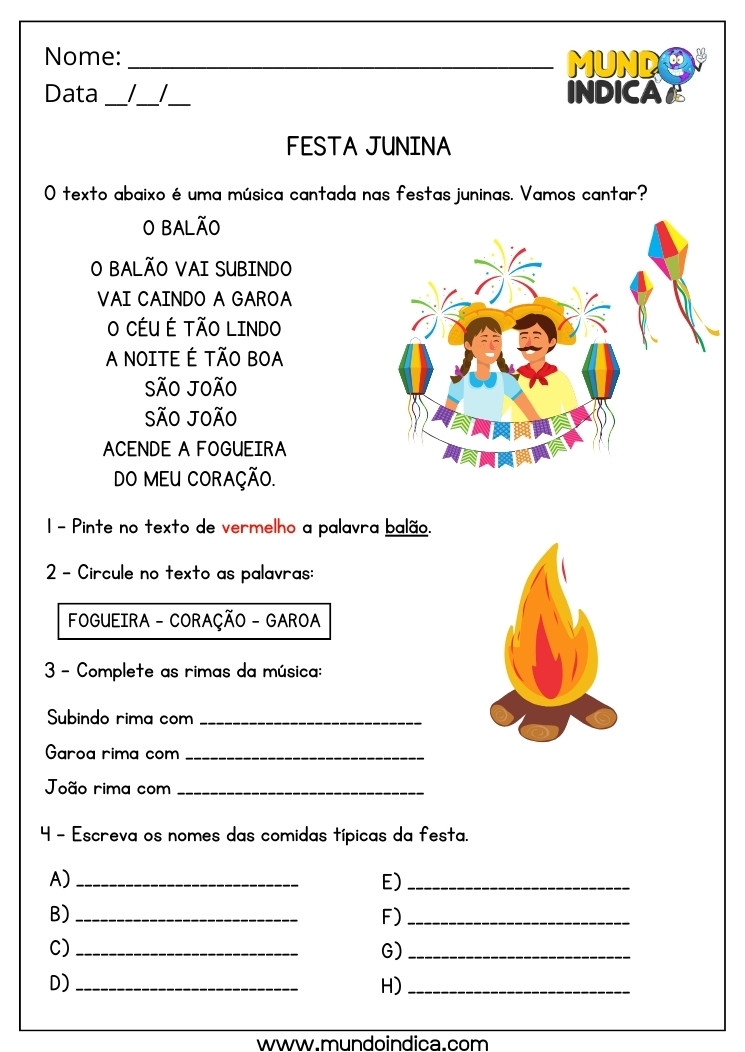 decoração sao joao interativa