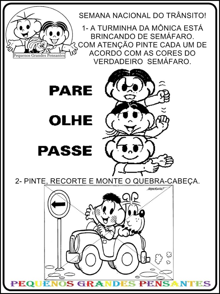 atividades para semana do transito na educação infantil