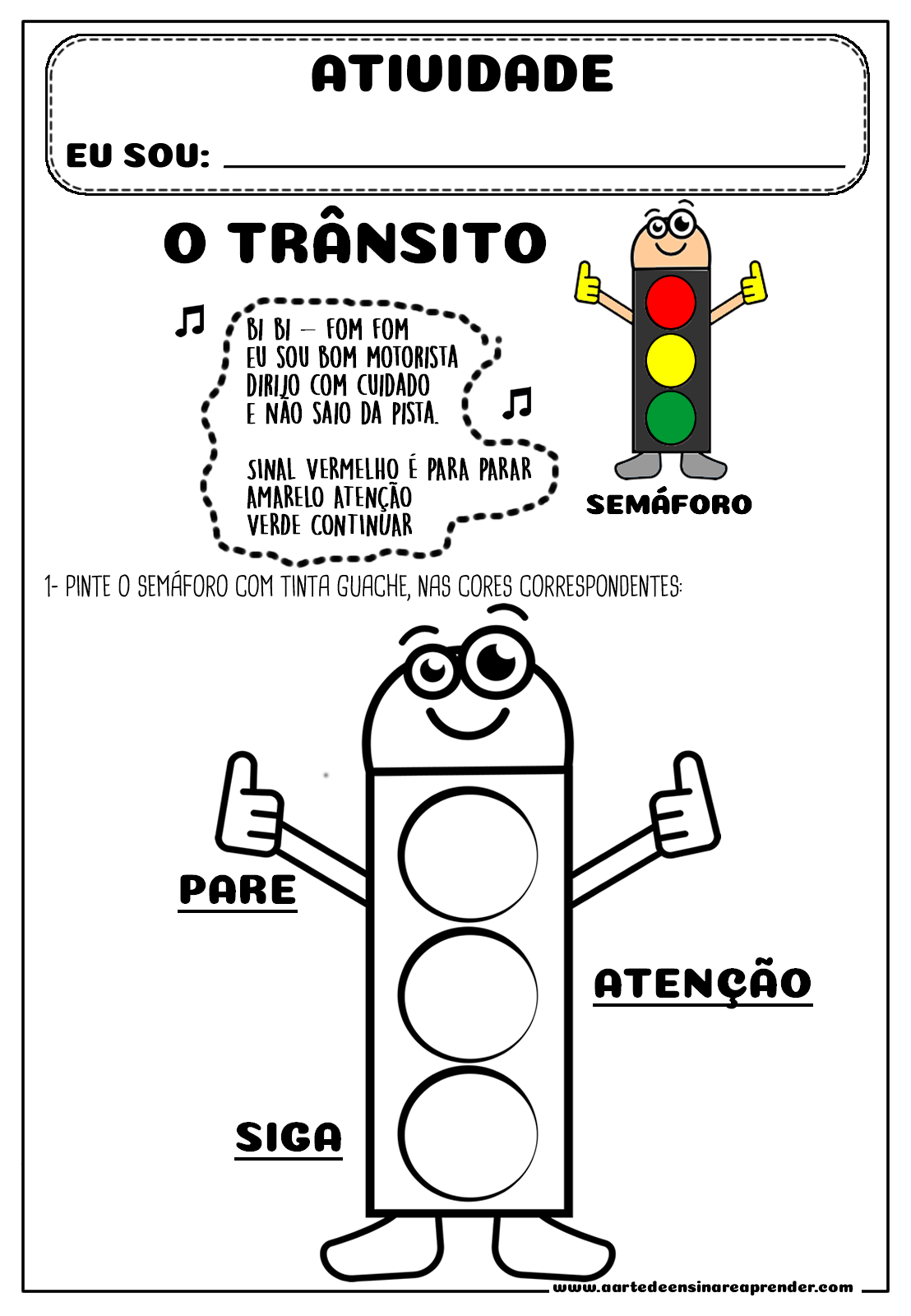dinâmicas sobre cidadania e trânsito para bebês