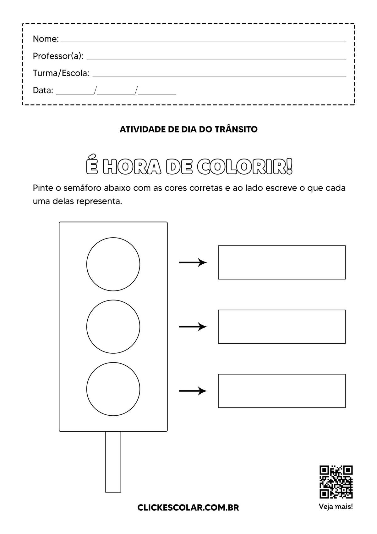 planejamento aula trânsito educação infantil