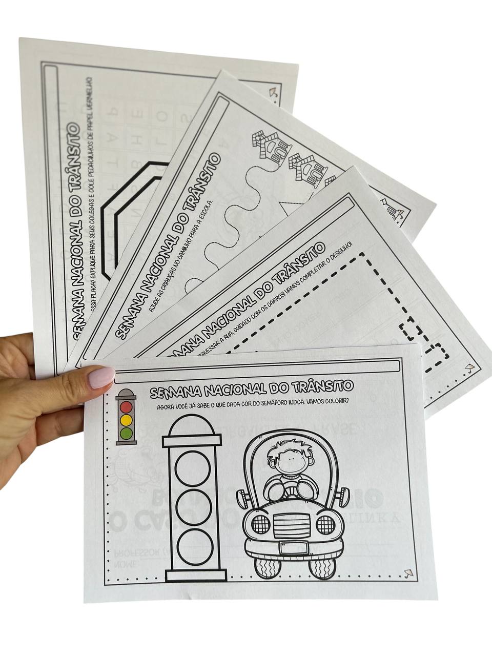 material didático trânsito educação infantil