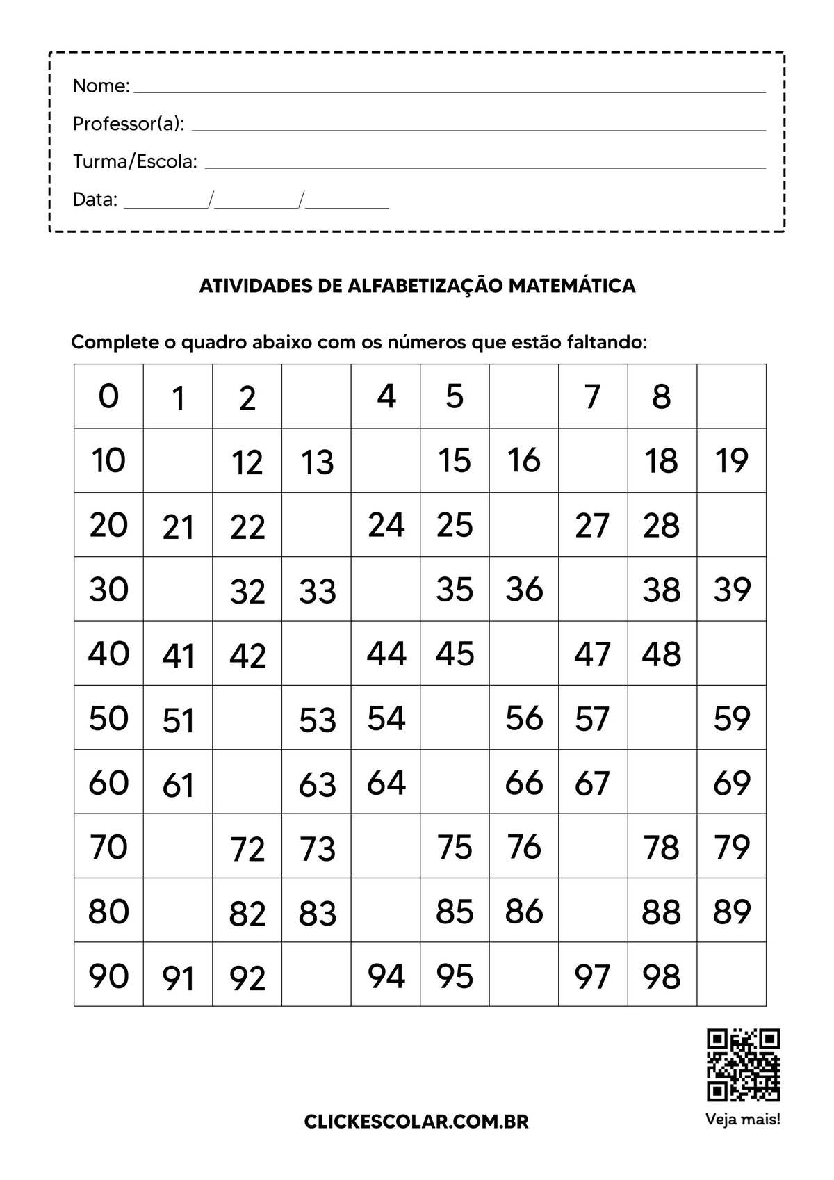 atividades matemáticas 4 ano para imprimir