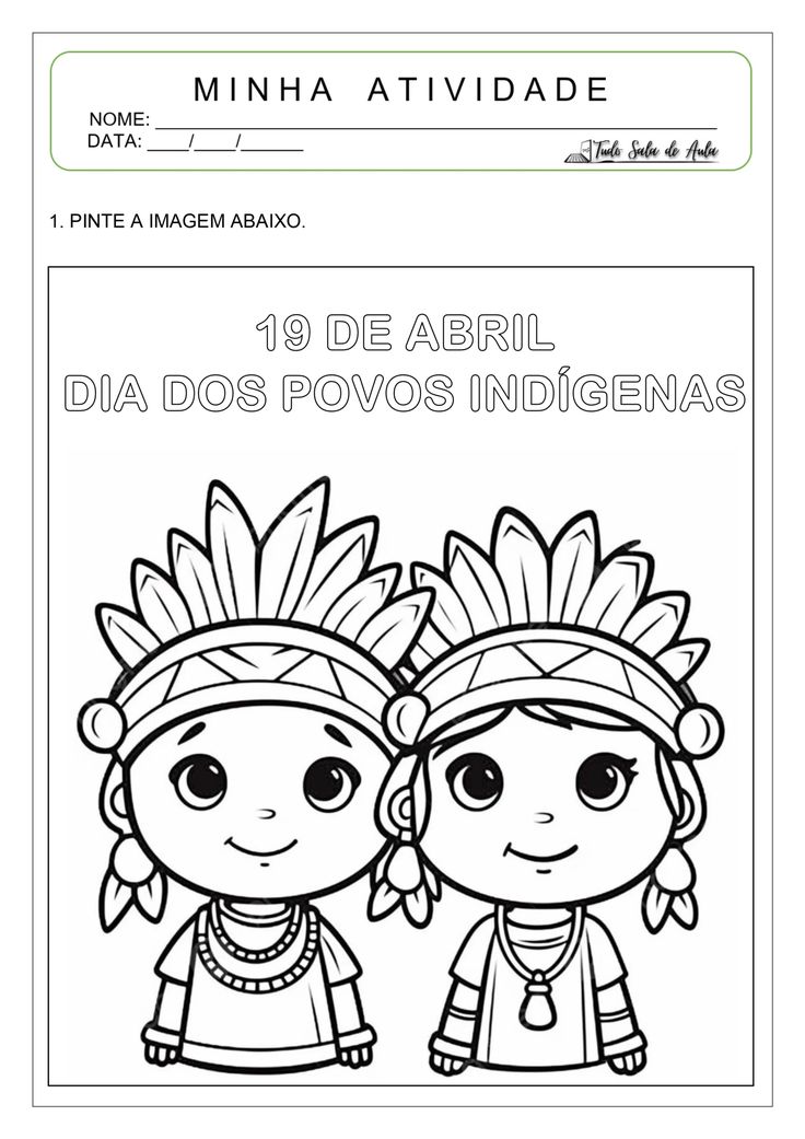 atividades dia do indio para imprimir educação infantil pdf