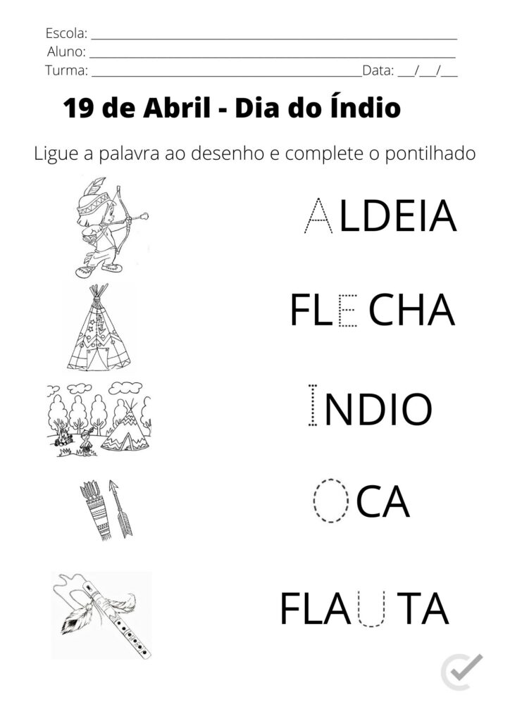 projeto dia do indio educação infantil