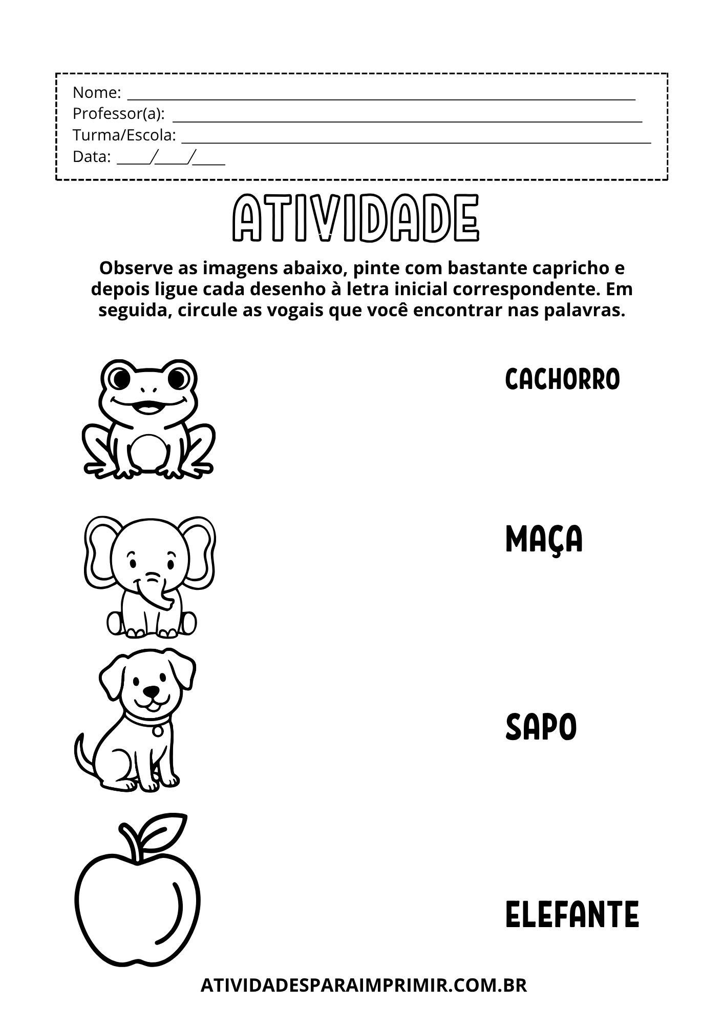 atividades para crianças de 4 anos