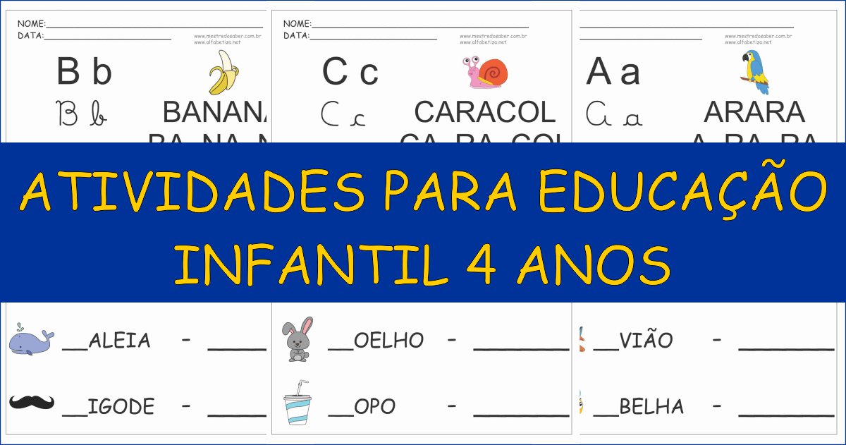 atividades para imprimir educação infantil 4 anos