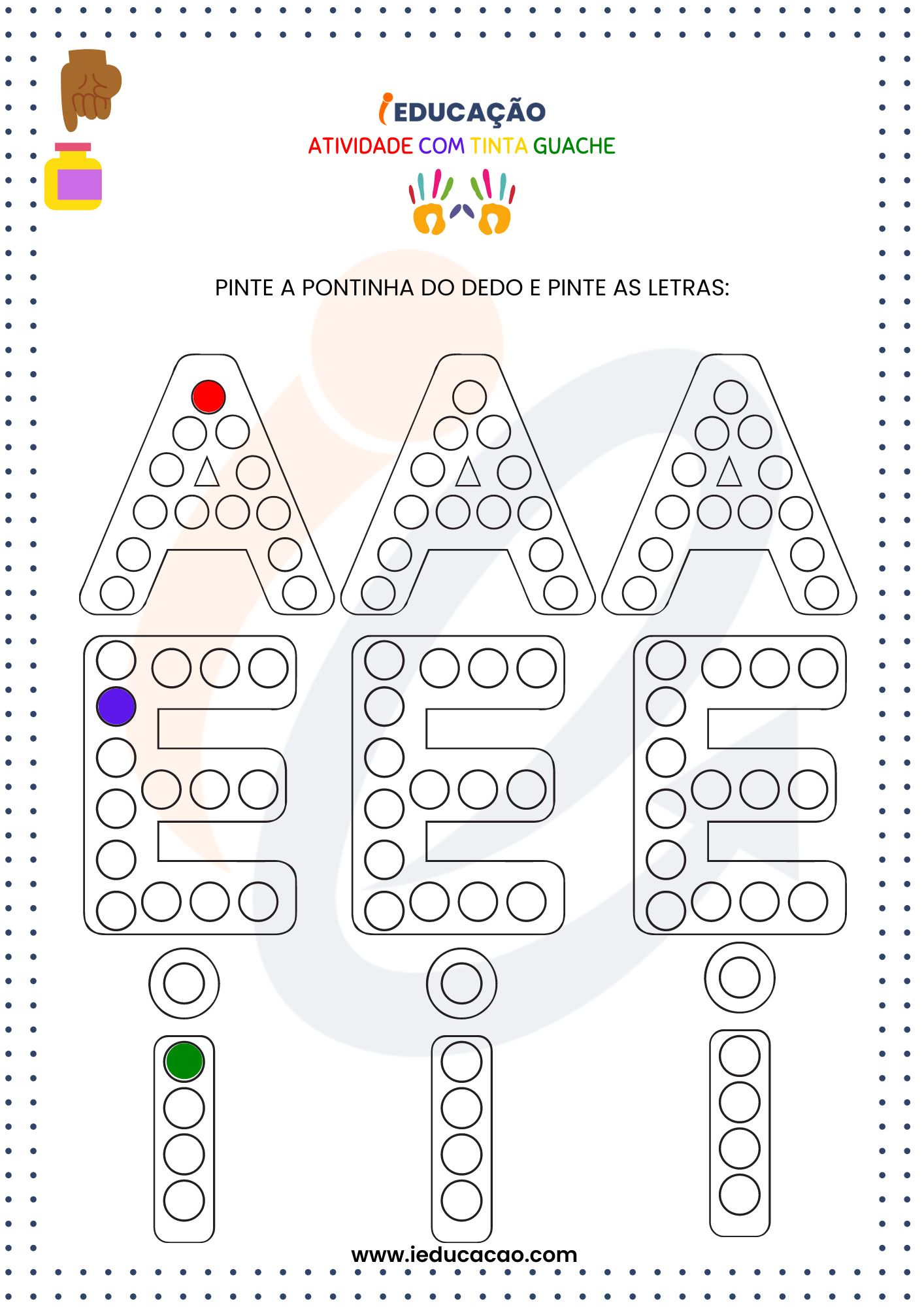 atividades lúdicas com tinta guache