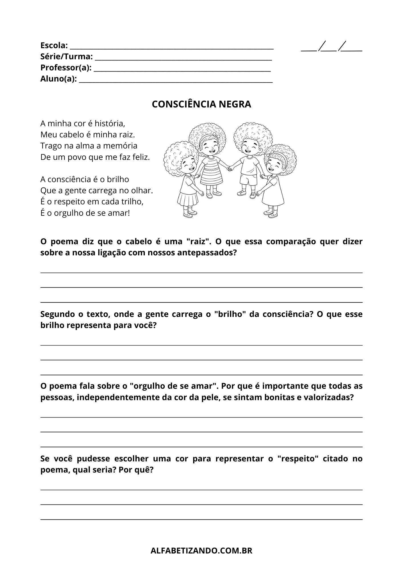 moldes consciência negra para imprimir