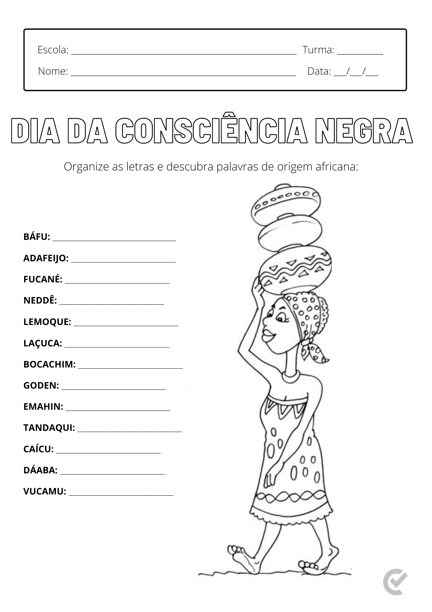 materiais educativos sobre cultura afro-brasileira para imprimir
