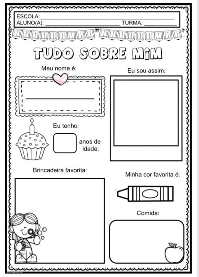 atividades de adaptação escolar infantil para imprimir