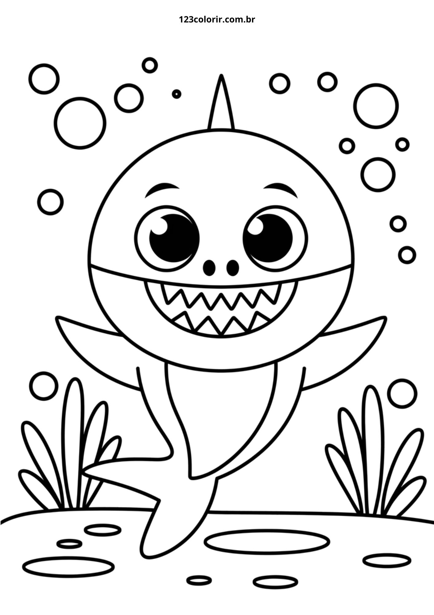 baby shark para pintar
