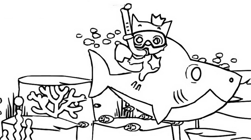 colorir baby shark grátis