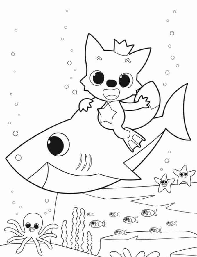 livrinho baby shark para colorir