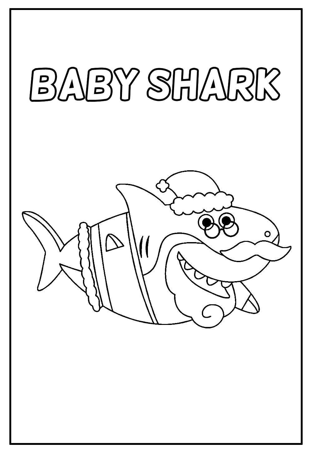 baby shark desenho para colorir pdf