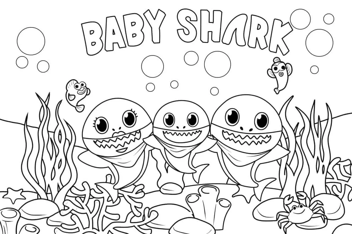 livrinho baby shark para colorir