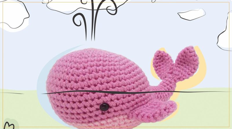 baleia amigurumi chaveiro