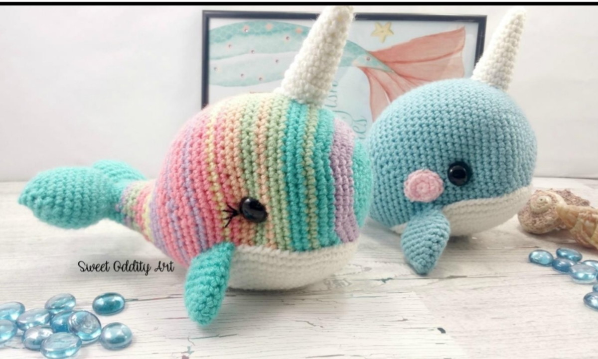 baleia amigurumi rosa
