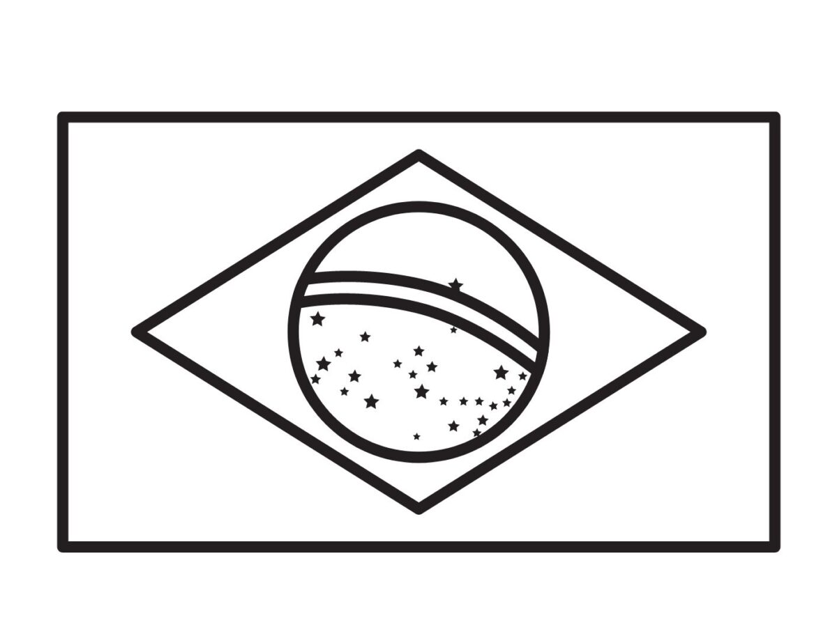 bandeira do brasil para imprimir e colorir