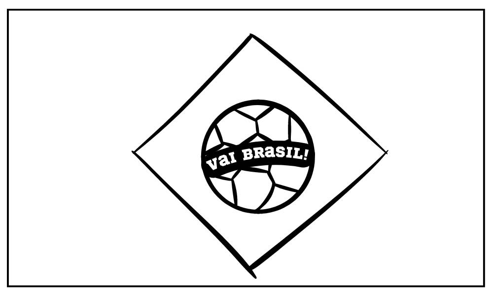 bandeira nacional do brasil para desenhar