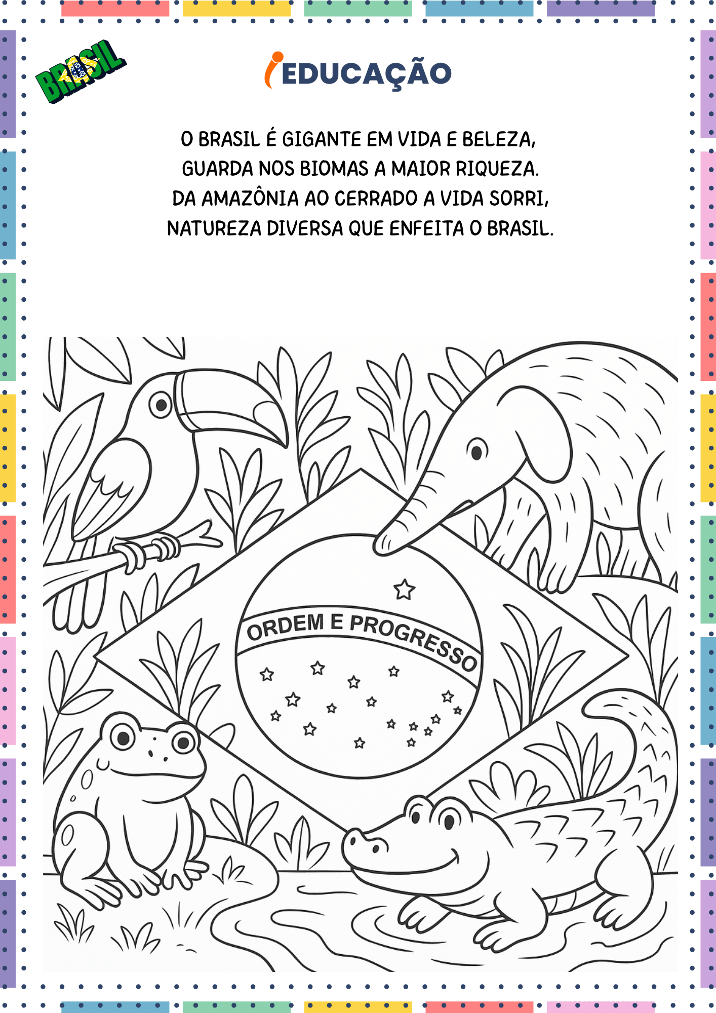 bandeira do brasil pdf para colorir