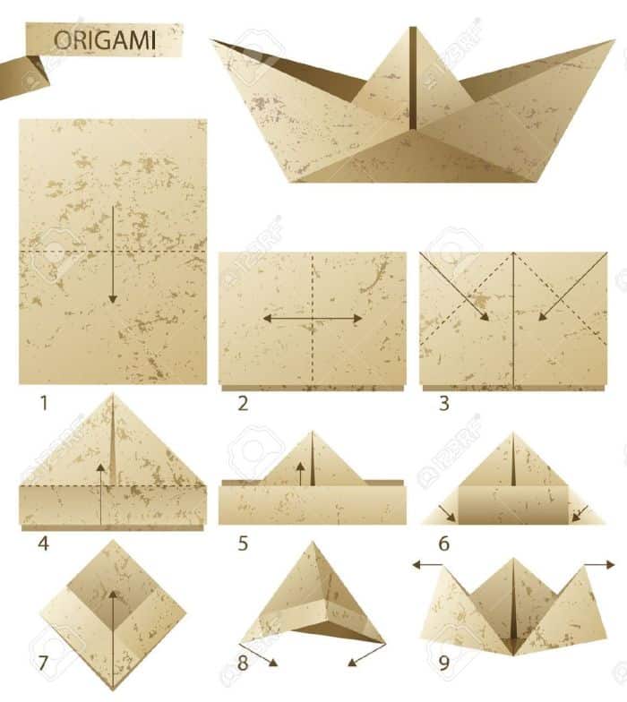 como fazer barquinho de papel que flutua