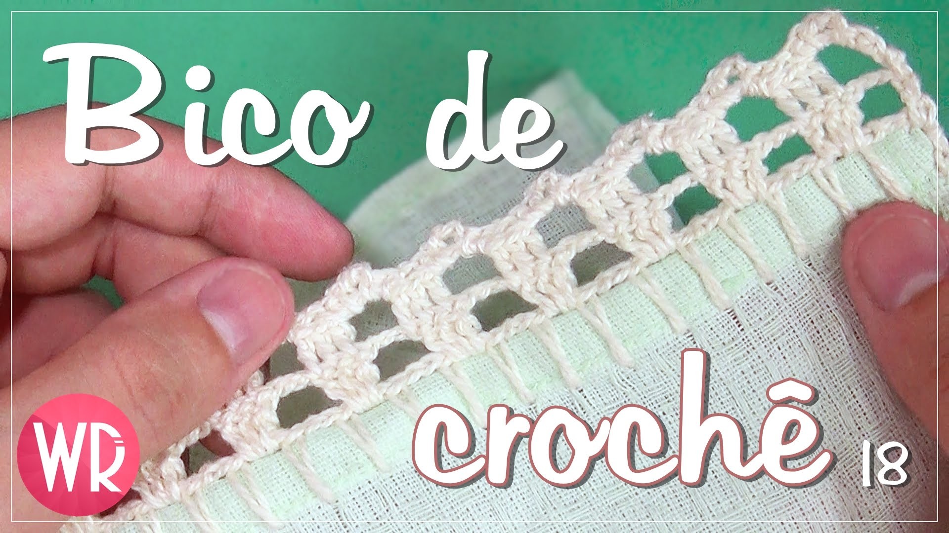 bico de crochê em carreira única