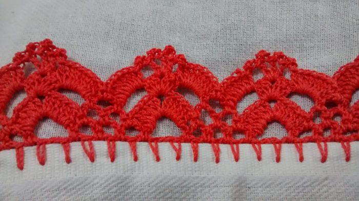 gráficos de barrado de crochê para toalhas