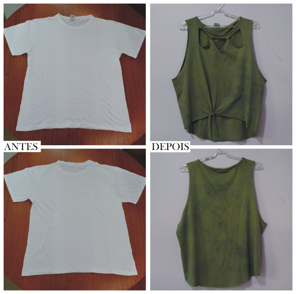 transformar camiseta velha em moda