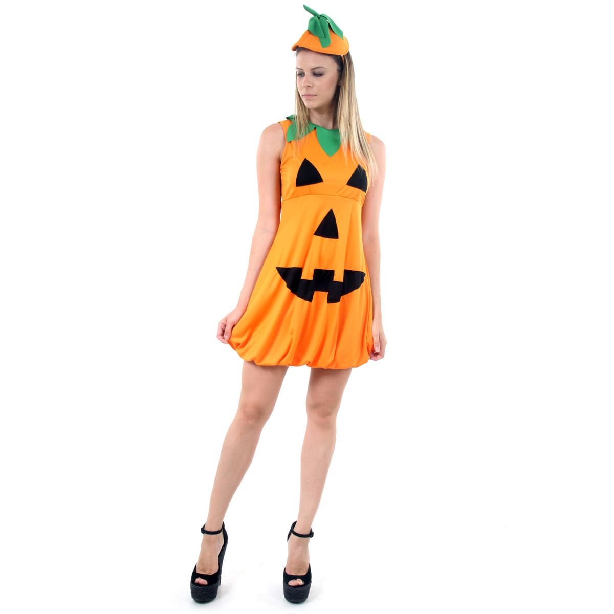 maquiagem de abóbora halloween