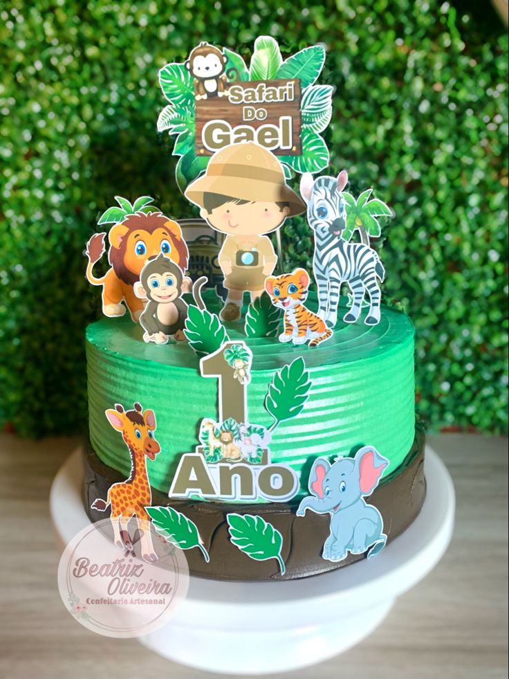 bolo safari baby masculino