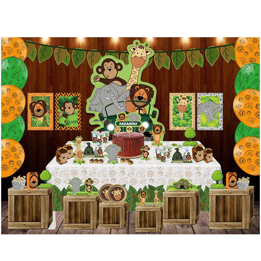 bolo safari baby com pasta americana