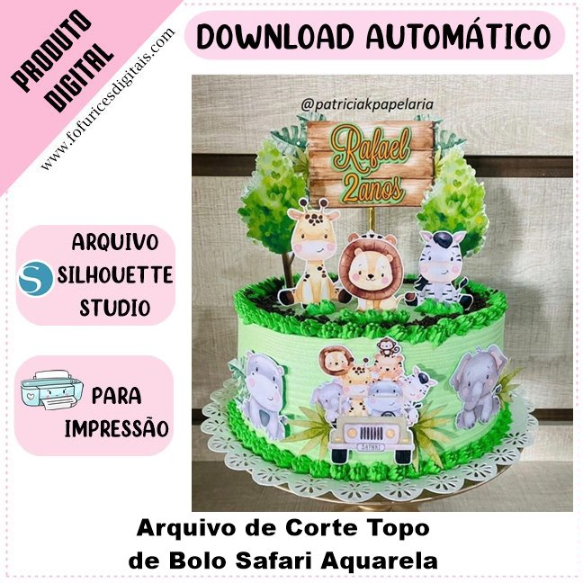 bolo safari baby de duas camadas