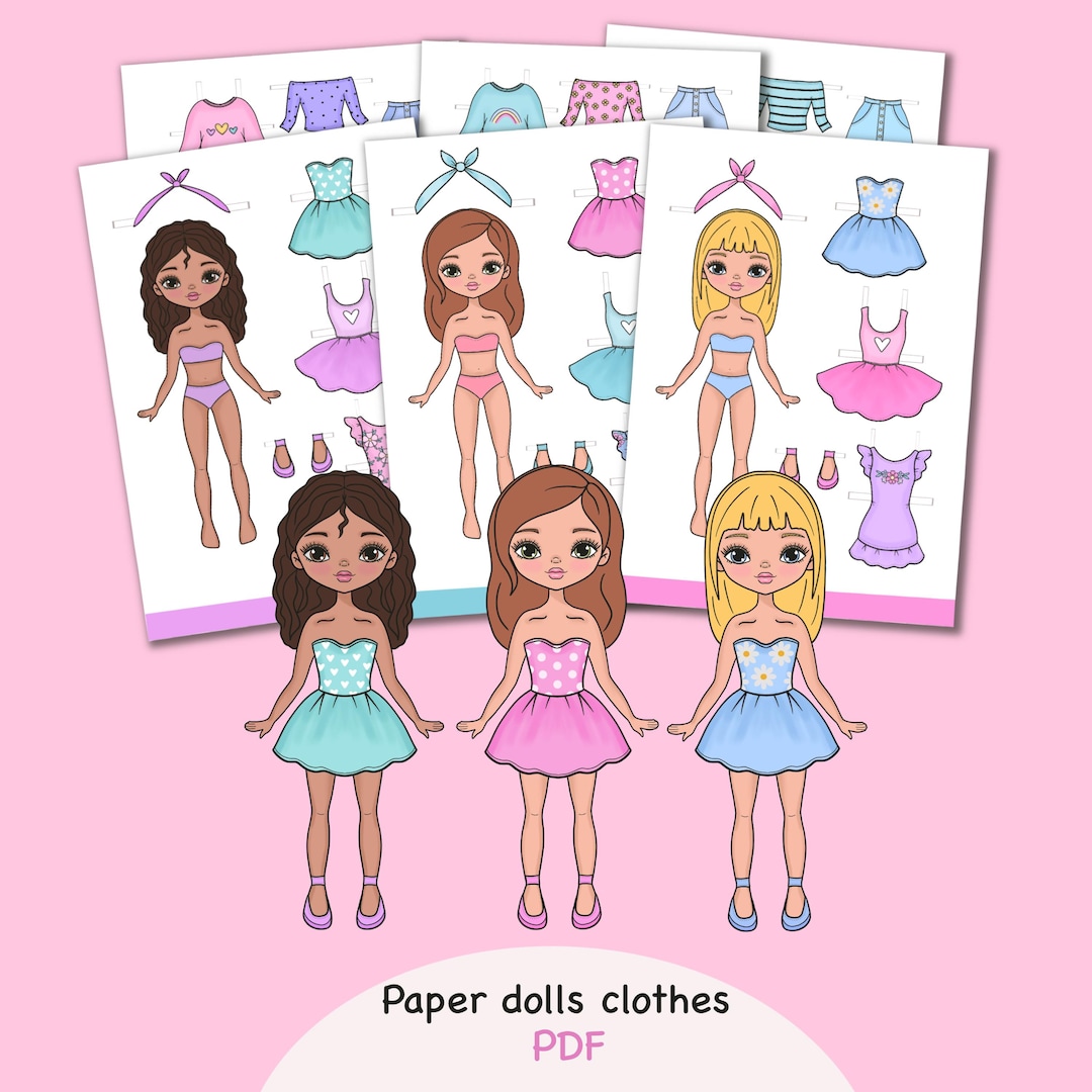 boneca de papel personalizada