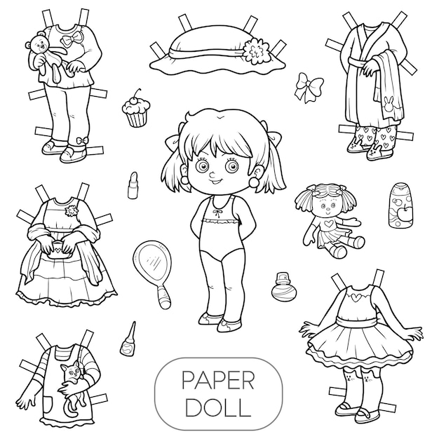 boneca de papel Barbie para imprimir