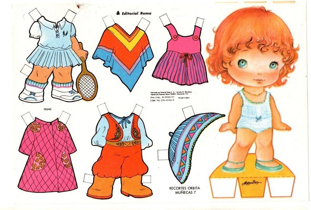 boneca de papel para vestir e imprimir