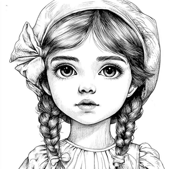 bonecas de pano para colorir