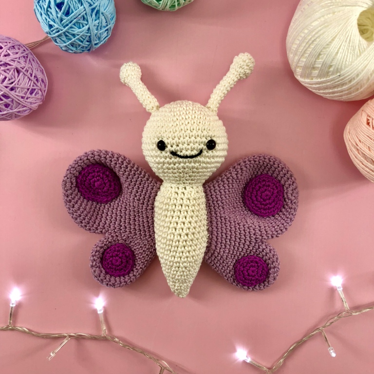 amigurumi borboleta passo a passo