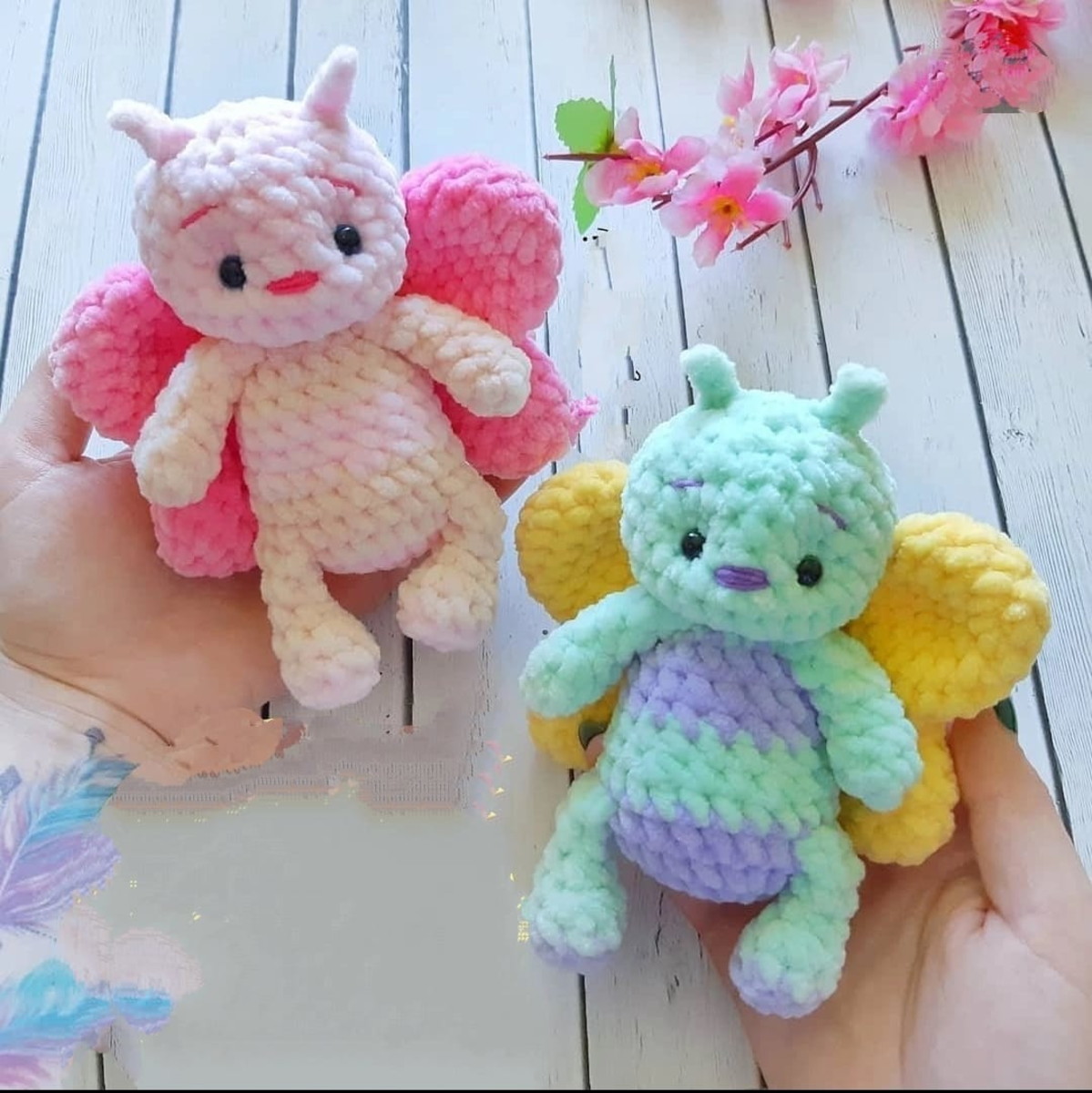 borboleta amigurumi batizado