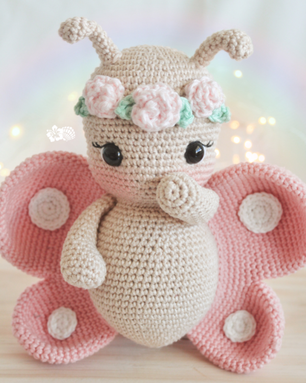 borboleta amigurumi festa
