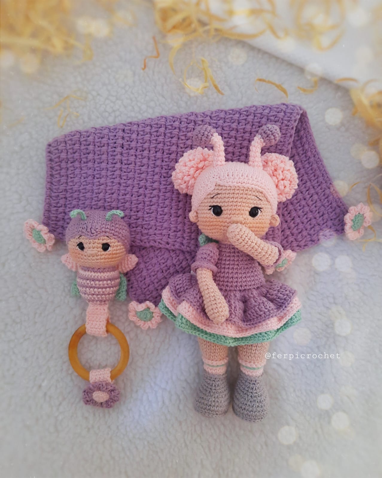 borboleta amigurumi grande