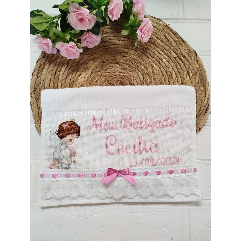 ponto cruz para bebê menina