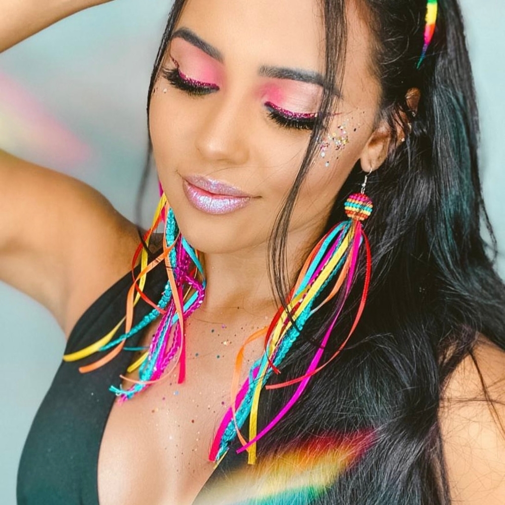 brincos de paetê carnaval