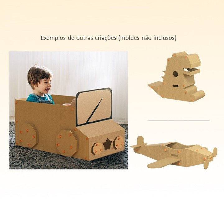 brinquedo de papelão para pintar