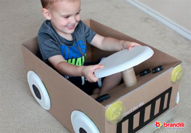 casinha de papelão infantil
