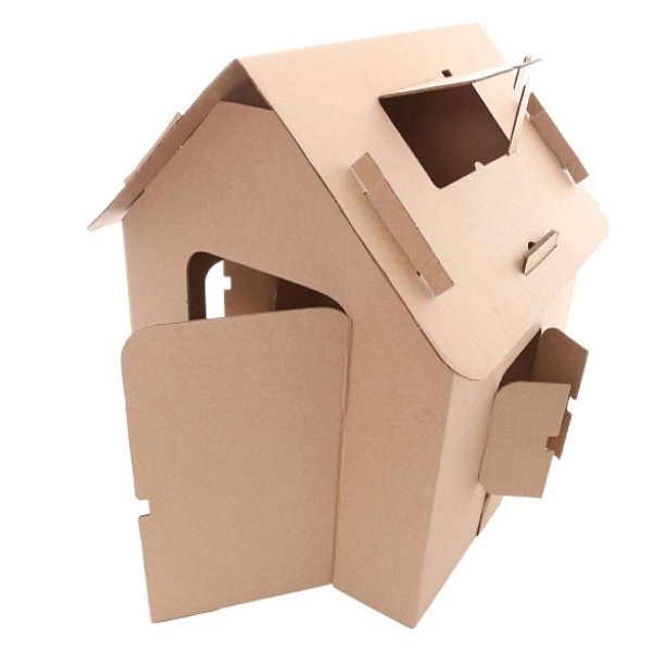 casinha de papelão para colorir