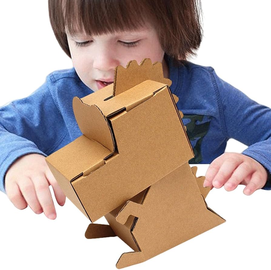 casinha de papelão DIY