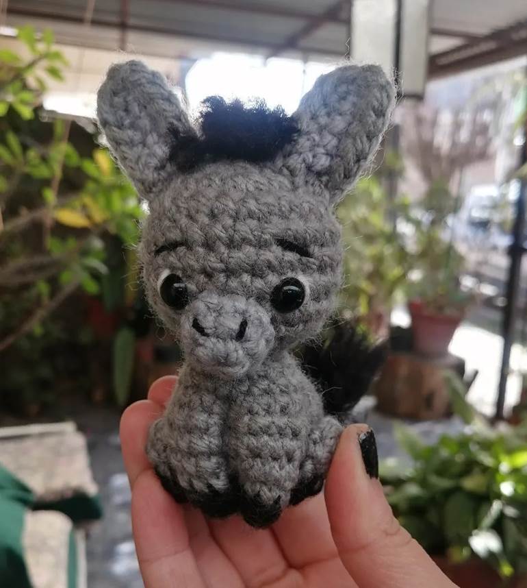 burrinho de crochê
